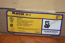 (Box of 50) Ilsco IK-3 Copper Split Bolt Connector New