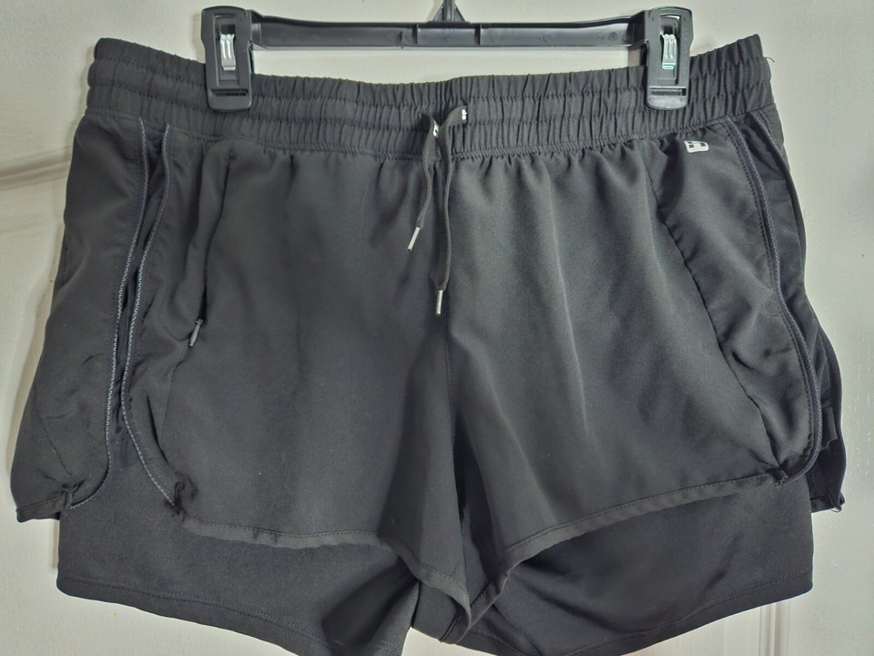 Hind Black Hydra Protect Solace Double Layer Running Shorts Women's