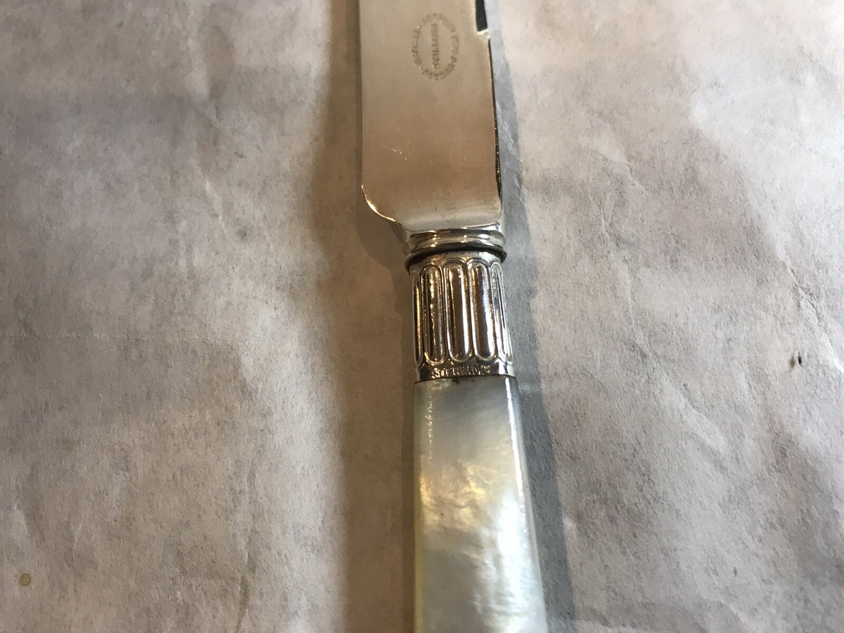 Set 6 Harrison Bros & Howson Sheffield Mother Pearl Handle Knives