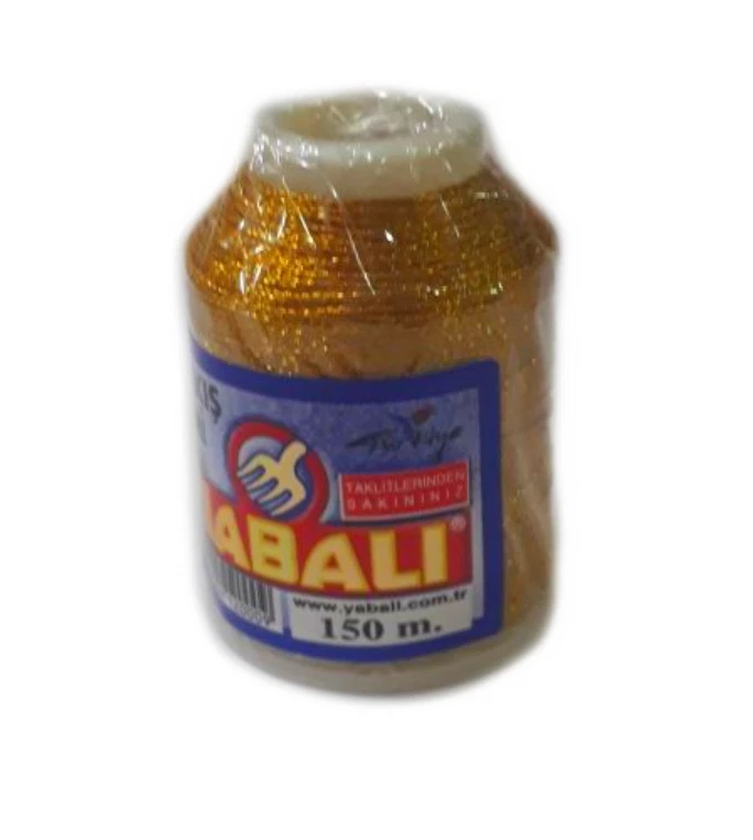 Polyester Häkel Garn Metallic Fäden 150M Gold Glitzer Pulver YABALI Nähgarne  - Bild 2 von 4