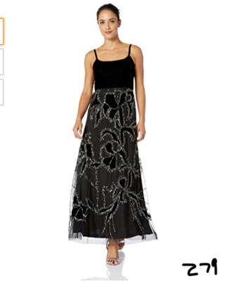 Petite Sleeveless Beaded Long Dress 