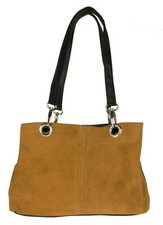 Women's Genuine Italian Suede Leather Shoulder Bag Handbag Real Suede Tote