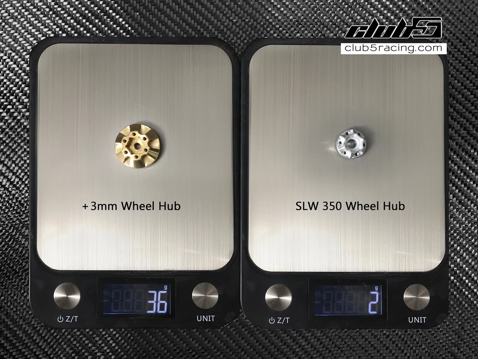 "Rhinohub" +3 mm cubo de rueda de latón ponderado para Vanquish Wheel SLW350 (6 tacos) Foto 2 de 4