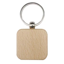 10pack Square Blank Wood Keychain Diy Custom Wood Key Tags Wood Accessories