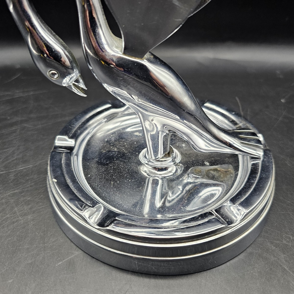 1934 Packard V-12 Cormorant Swan Hood Ornament Ashtray Custom Made