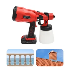 High Pressure Paint Sprayer Airless Fine Paint Spray Gun Cordless Tool 20V 800ml