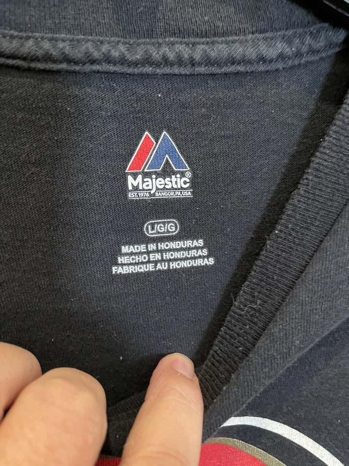 San Francisco 49ers T-Shirt Mens Large Black Short Sleeve NFL Football Majestic - Image 3 of 4