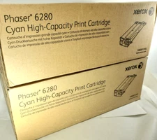 Xerox 106R01392 Phaser 6280 Standard Capacity Print Cartridge - CYAN Lot of 2
