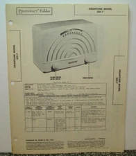SAMS PHOTOFACT FOLDER 35-10 GRANTLINE RADIO MODEL 501-7