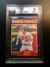 2011 Topps Heritage Minors #239 Mike Trout Black Border /62 SSP RC Rookie BGS 9