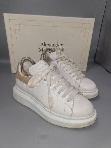Alexander McQueen Runway Trainers UK 4.5 EU 37.5 Oversized White Leather Boxed - Picture 7 of 23