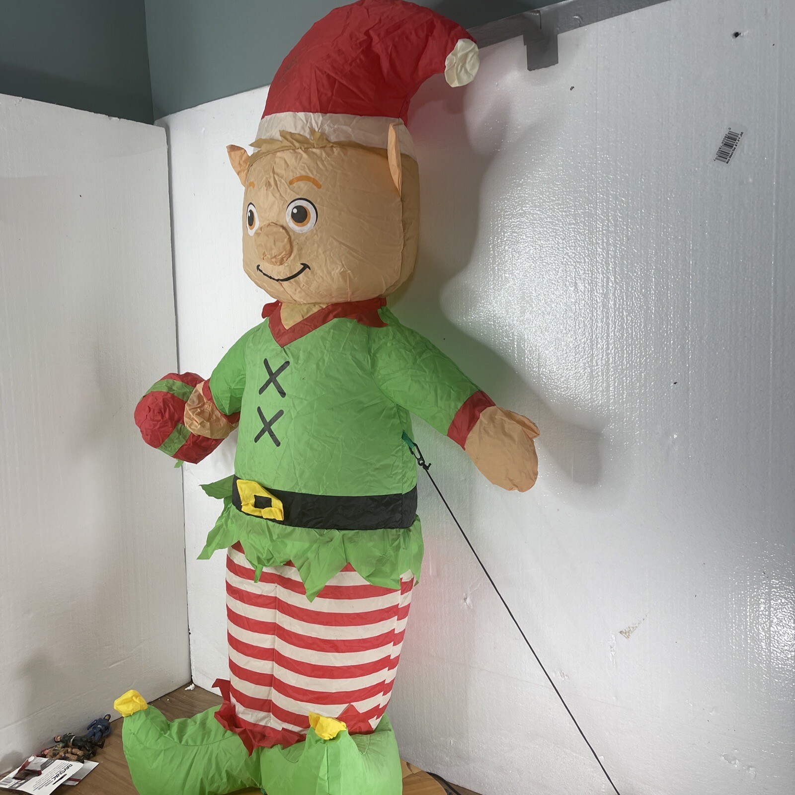 4 Foot Tall Christmas Inflatable Elf LED Lights Blowup Yard Outdoor