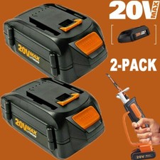 2pack For WORX 20V MAX Extend Lithium Battery 20 Volt WA3520 WA3525 WA3575 WG155