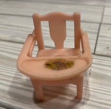 Vintage Renwal Pink Baby Dollhouse Potty Chair No. 36 Tray Opens 1950s USA