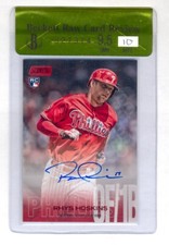 RHYS HOSKINS 2018 STADIUM CLUB RED ON CARD AUTO AUTOGRAPH RC #32/50 BGS 9.5 10