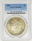 1884 Morgan Silver Dollar Coin Lightly Toned PCGS MS 64 PL (15)