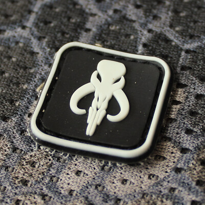 Mini PVC Aufnäher Klett Patch Abzeichen Mandalorian Boba Fett Star Wars