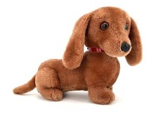 12" R Dakin Wiener 1976 Dachshund Puppy Dog Stuffed Animal Plush Toy w/ Collar