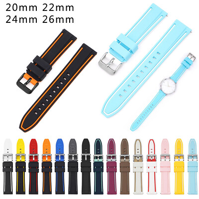 Quick Release Pins Dual Color Silikon Strap Universal Gummiband 20mm 22 24 26mm