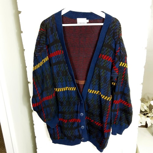 Capezio Geometric Knit Cardigan Sweater 