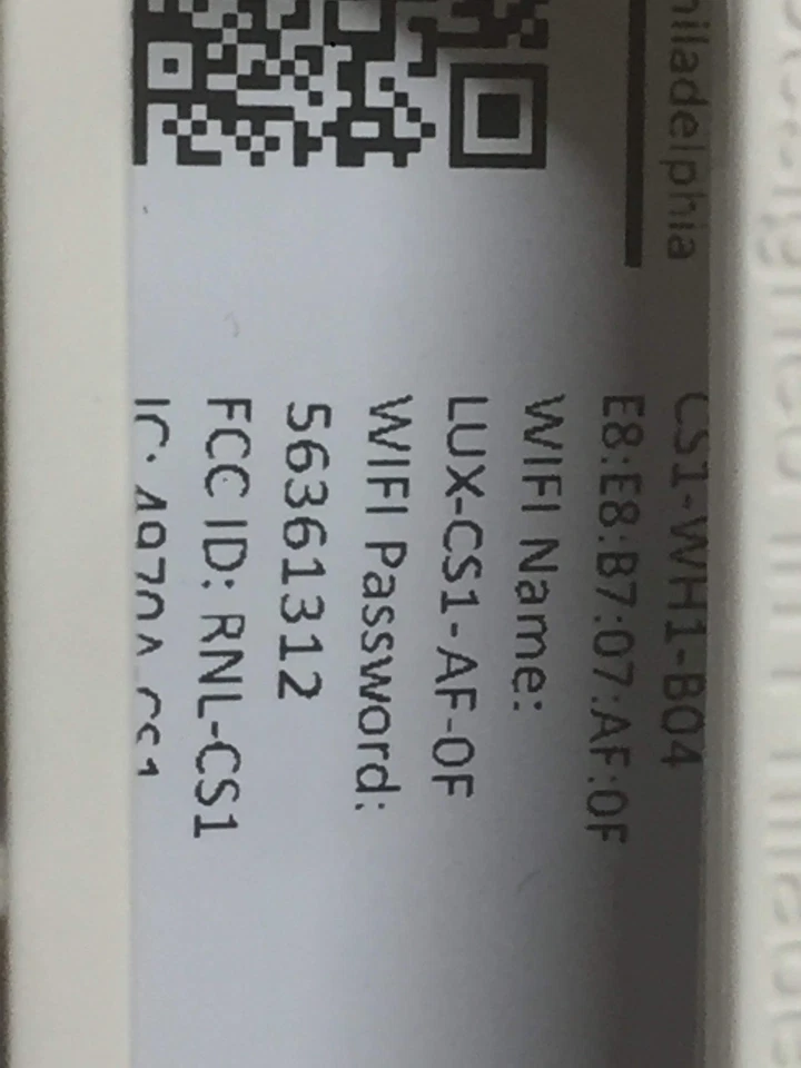 JOHNSON CONTROLS CS1-WH1-B04 LUX SMART WIFI THERMOSTAT 210568 - Image 4 of 4