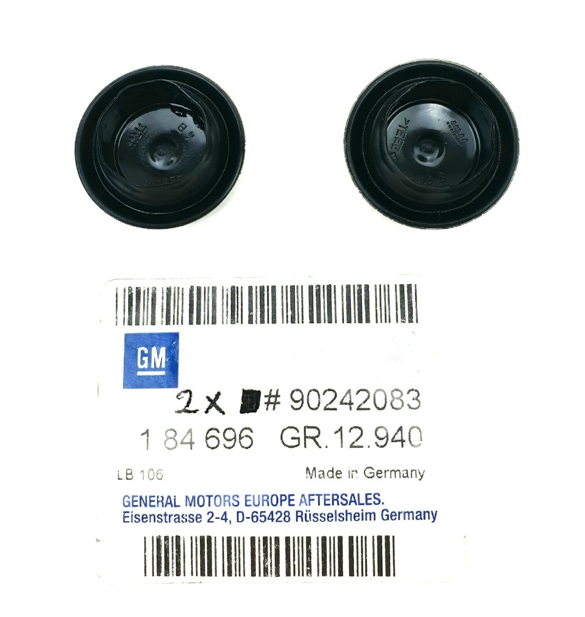 2x Originale Opel Stopfen 18,5 mm Astra, Corsa, Omega, Insignia 
