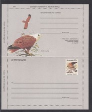 AUSTRALIA POSTAL STATIONARY LETTER CARD AUSTRALIAN KESTREL BIRD + CACHET