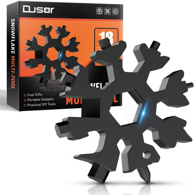 Gifts for Men Him Dad Husband, 18-In-1 Snowflake Multitool, Stocking Stuffers fo
