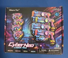 Laser Tag Set of 4, Lazer Tag Guns Vests, Ages 8