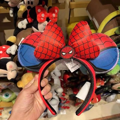 Authentic Hongkong Disneyland Marvel Spider-Man Mickey Minnie Ears Headband
