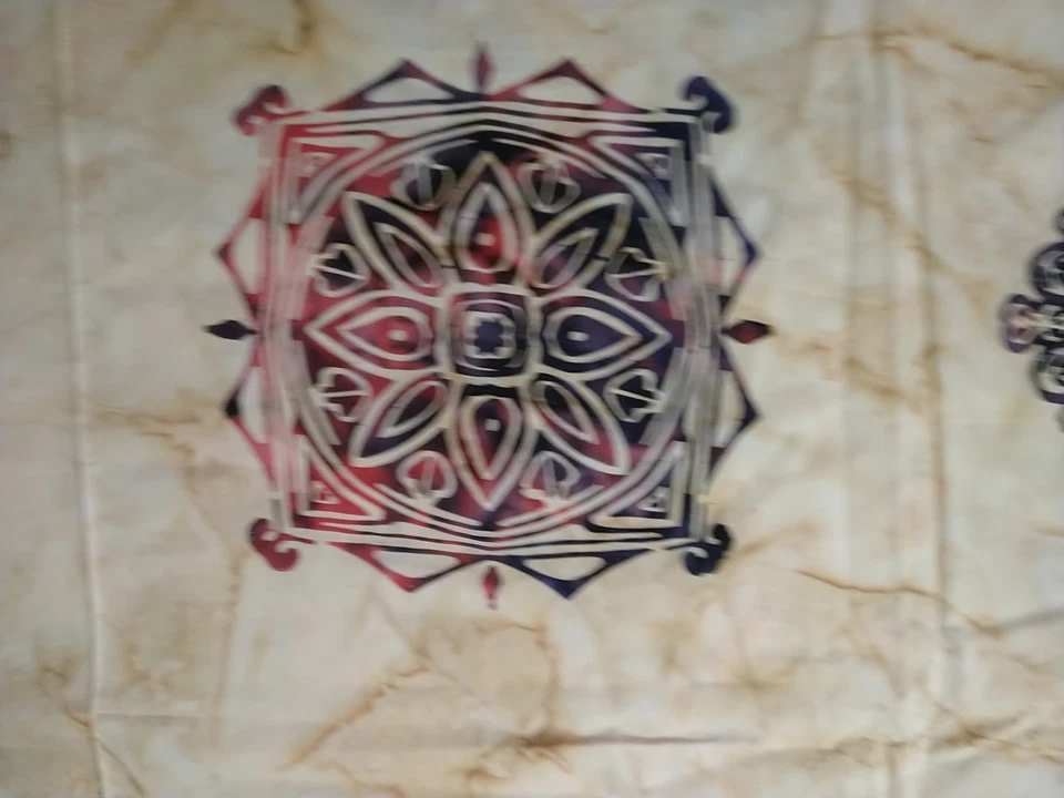 Ethnic Medallion Tile Batik Fabric by Hoffman,100% cotton, M2744-24 12" x 44 - Image 4 of 4