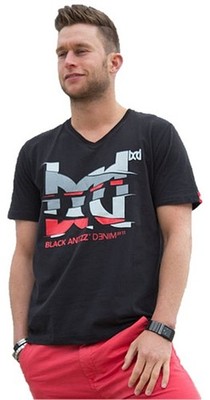 Cooles BLACK ANTZZ T-Shirt BROKEN MIRROR in Schwarz mit Aufdruck und Emblem, V-N