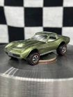 Hot Wheels Redline Custom Corvette US Green White Interior Sweet 16 *Near Mint*