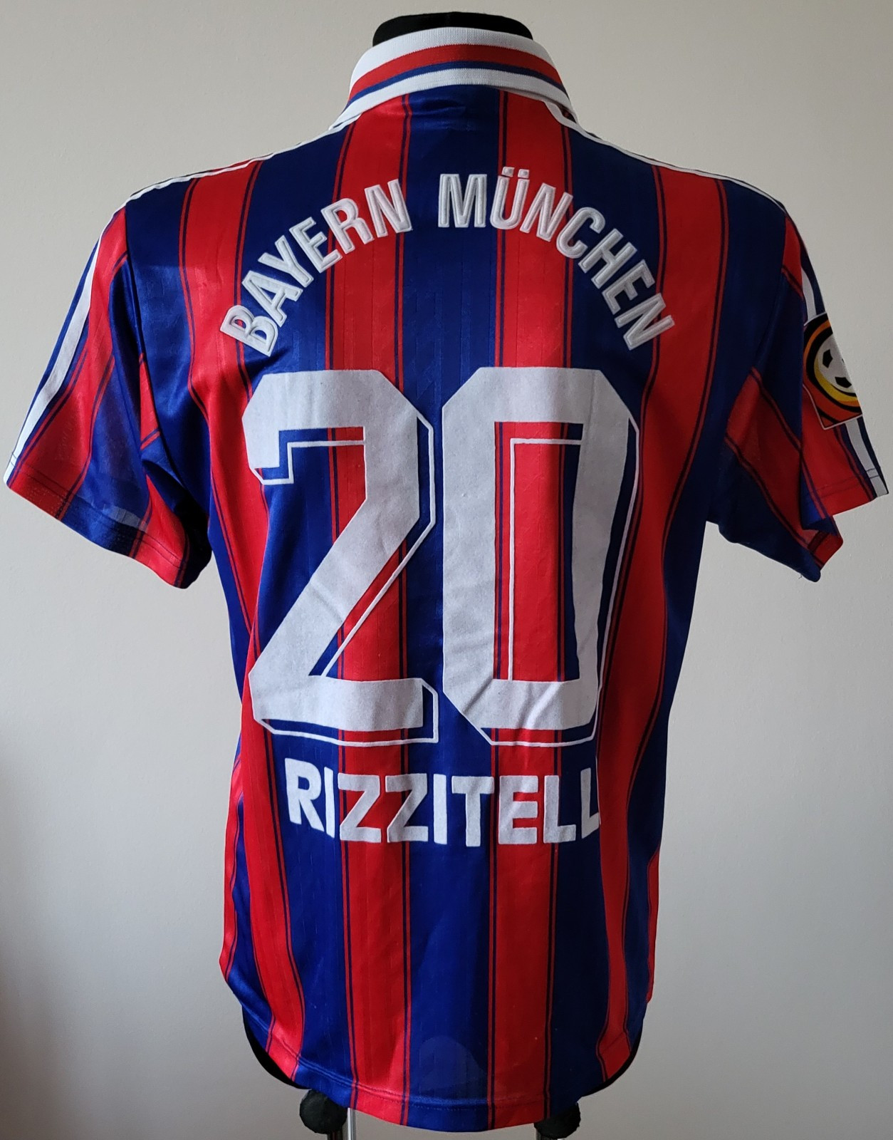 Bayern Munich 1995 - 1996 Home football Adidas shirt #20 Rizzetelli size Medium