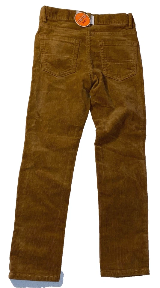 N5 !WOW! Boys Size 6 The Children's Place Brown Skinny Stretch Corduroy Pants - Image 4 of 4