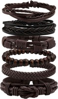 Lederarmband Geflochten Verstellbar Punk Manschette FüR Herren Damen Armreif