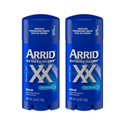XX Extra Extra Dry Solid Antiperspirant Deodorant, Cool Shower, 2.6 oz.