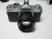 Konica Autoreflex A3 35MM SLR Film Camera w/ Konica Hexanon AR 50mm F1.7 WORKING