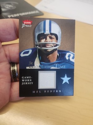 2004 Fleer Greats Glory Game Mel Renfro Game Worn Jersey Dallas Cowboys