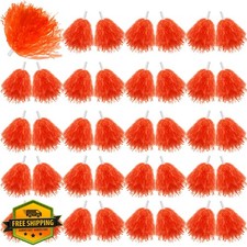 Lenwen 40 Pack Cheerleading Pom Poms w/Handles Sports Dance