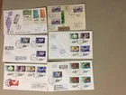 Six israel fdc ONLY with AIR MAIL multiple stamps(1)