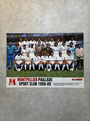 Poster Montpellier Paillade 1988-1989 Team - Recto Verso Kalender D2 