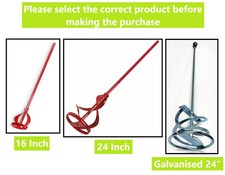 HEAVY DUTY GALVANISED CEMENT 600x120MM PLASTER MORTAR PAINT MIXER MIXING PADDLE