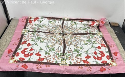 Burberry Kensington Posy Floral Print 35x35'' Silk Square Scarf Brand New W/ Tags