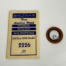 WALTHAM MAIN SPRING MODEL 6/0 1898 2226 .011