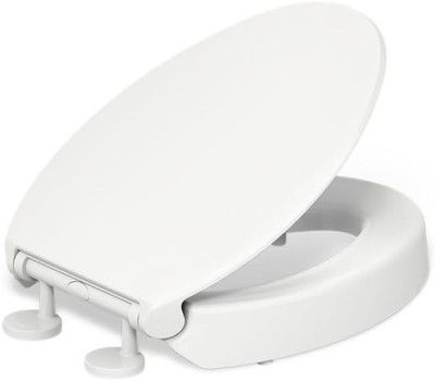 25875-0 Hyten 3'' Height, Elevated Soft Close Elongated Toilet Seat, Contoured Se