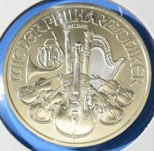 2022 AUSTRIA SILVER PHILHARMONIC ONE OUNCE .999 SILVER. BU