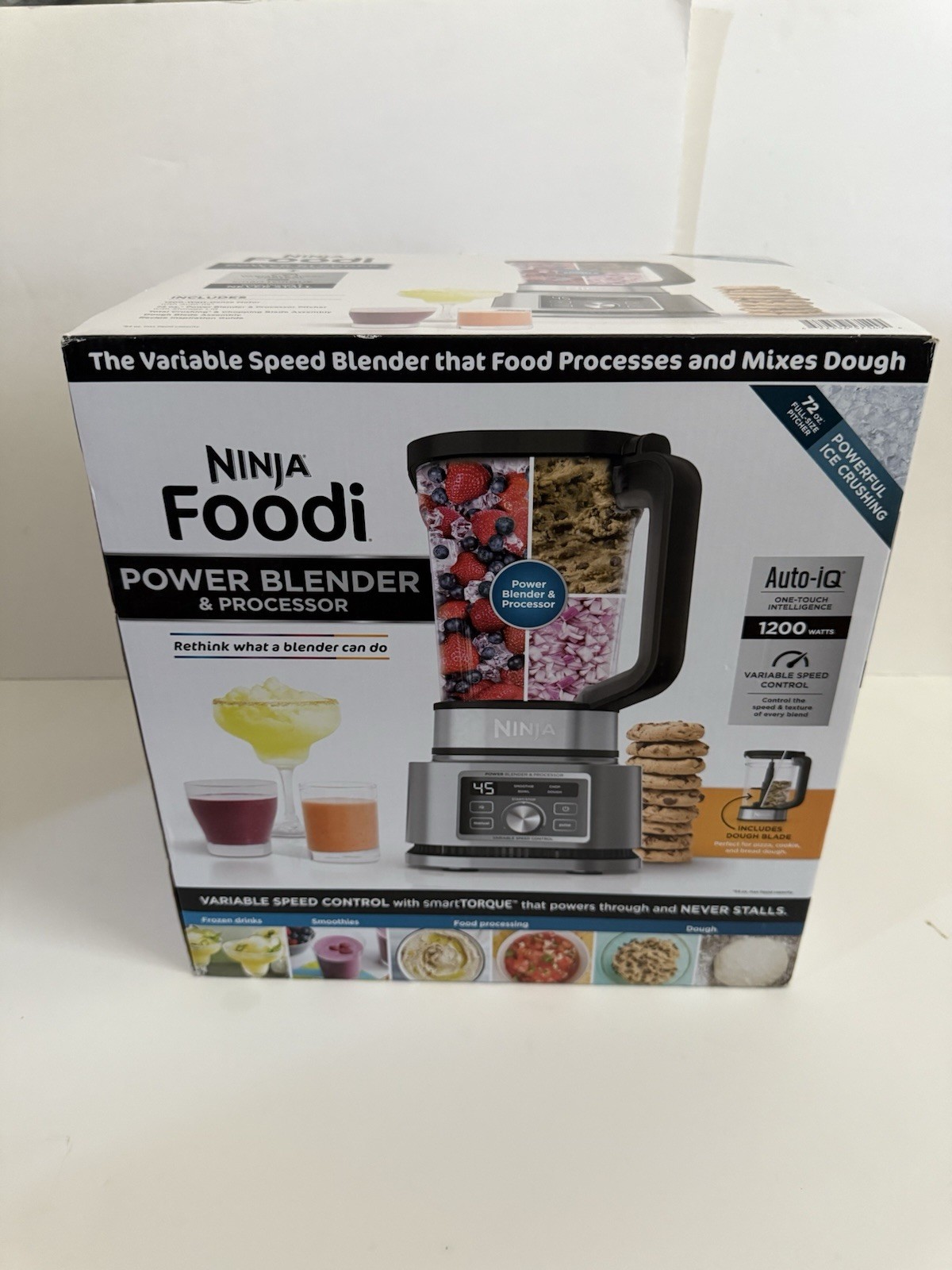 Ninja Foodi 1200W Power Blender and Food Processor with Auto-IQ SS200-image