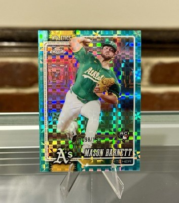 2026 Topps Chrome MASON BARNETT RC #/199 AQUA X-FRACTOR Athletics Rookie 22