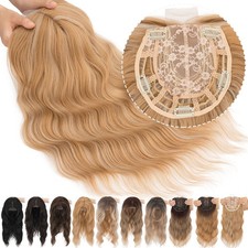 Clip In Topper Women Hairpiece Synthetic Hair Topper Top Toupee Real AS Human US